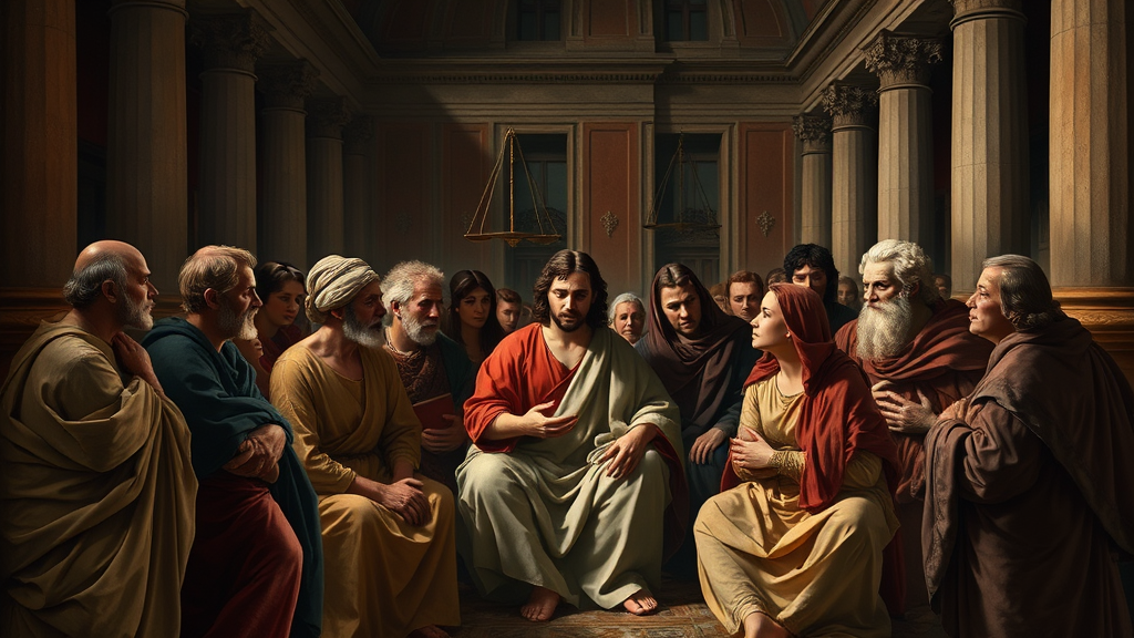 정의를 강조하는 성경적 그림