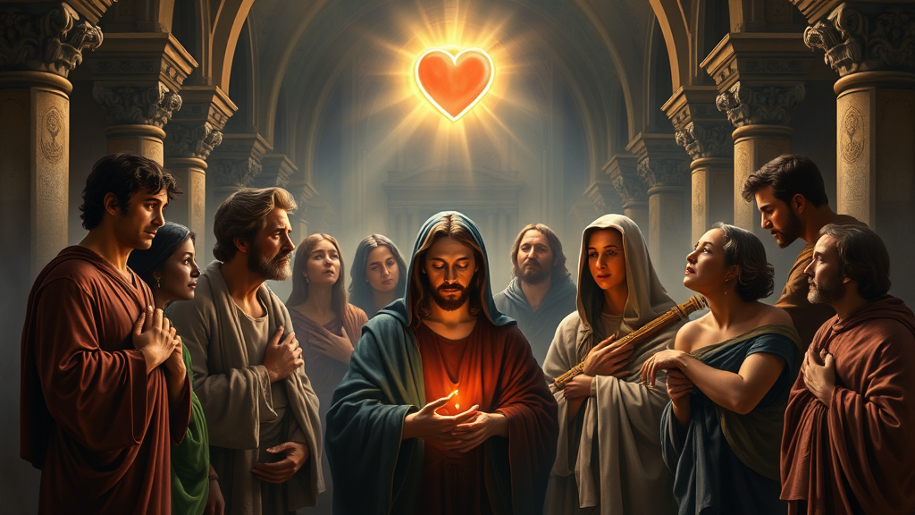 희망과 치유를 상징하는 장면