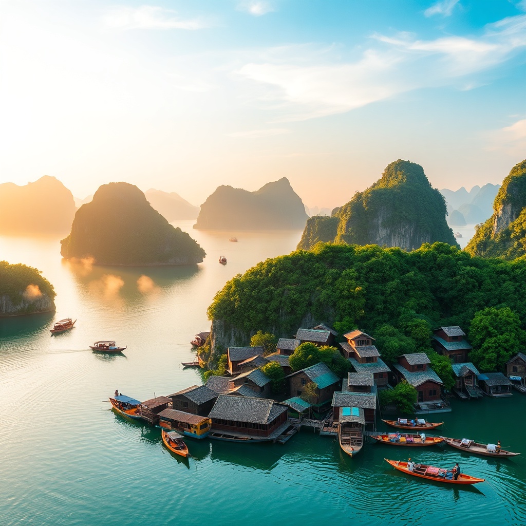 Bahía de Ha Long y aldeas flotantes