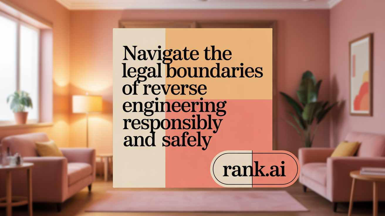 Navigate the Legal Boundaries of Reverse Engineering Safely and Legally