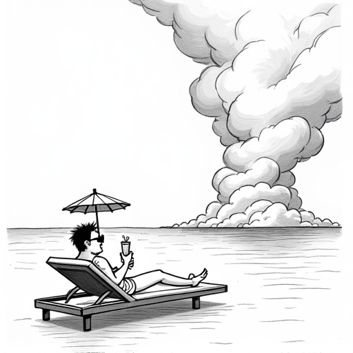 Tropical Storm Erin Forms in Central Atlantic single-panel cartoon