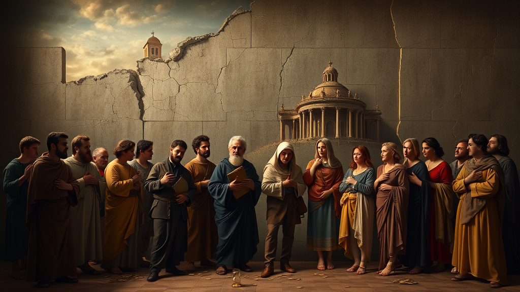 부동산 시장의 불안정을 상징적으로 나타낸 이미지