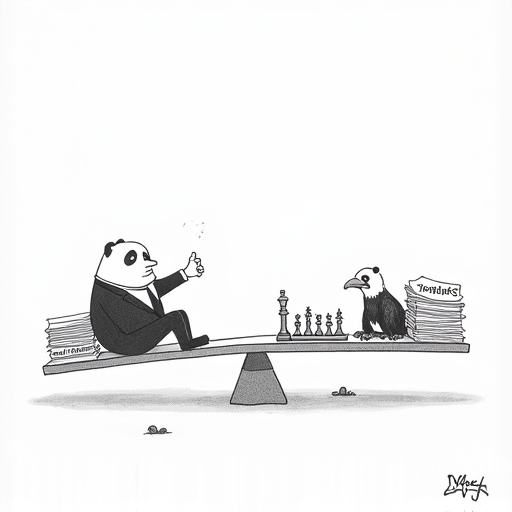 Asia-Pacific Markets Mixed Amid Tariff Policy Concerns single-panel cartoon