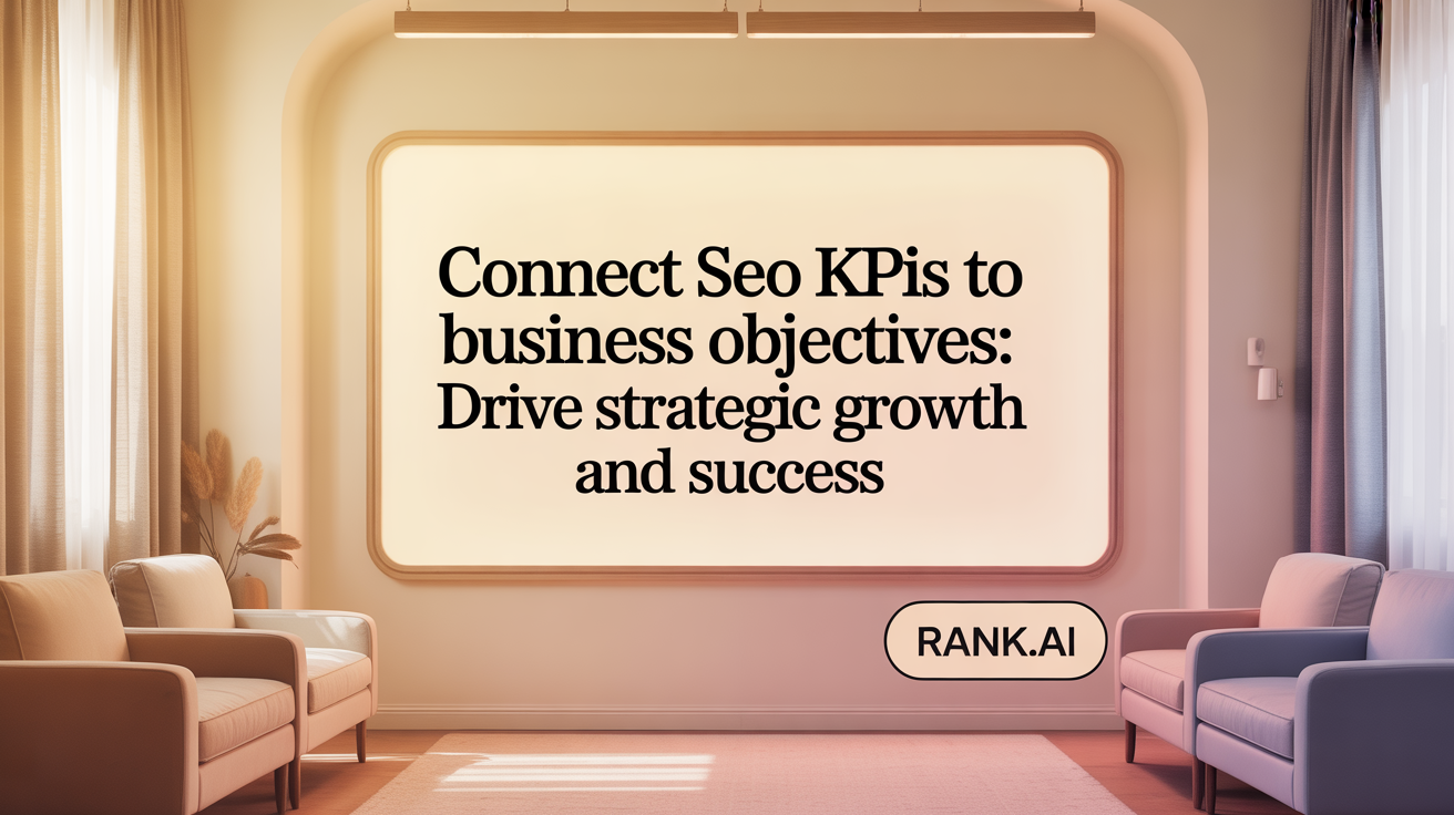 Connect SEO KPIs to business objectives: Drive strategic growth