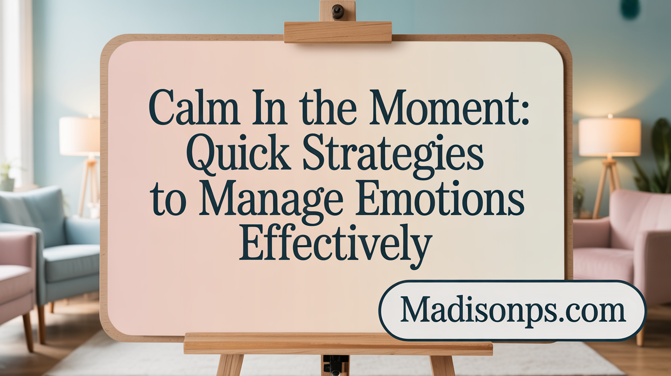 Calm in the Moment: Quick Strategies to Manage Anger Effectively