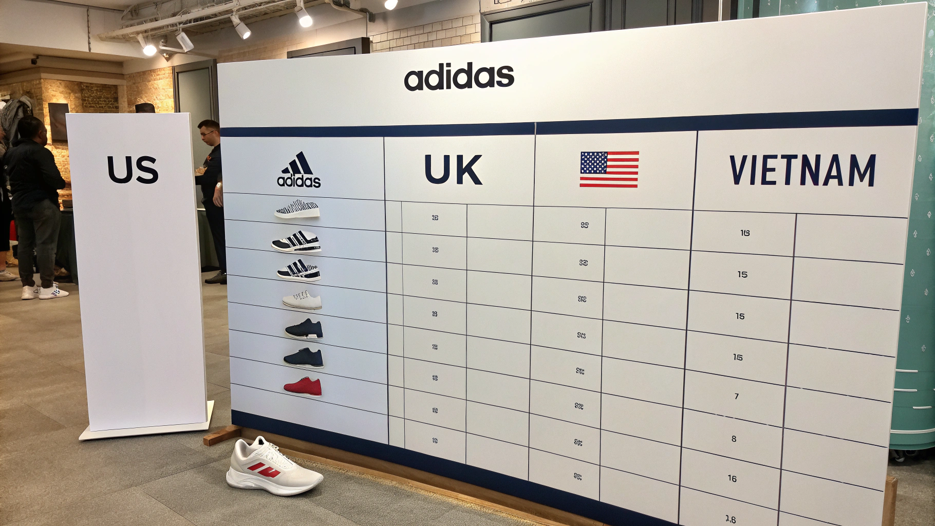 Bảng size giày nữ hãng Adidas giúp chọn giày phù hợp