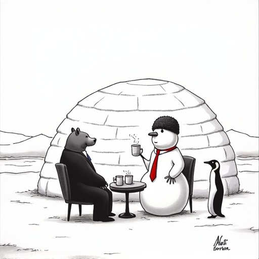 Trump and Putin to Meet in Alaska single-panel cartoon