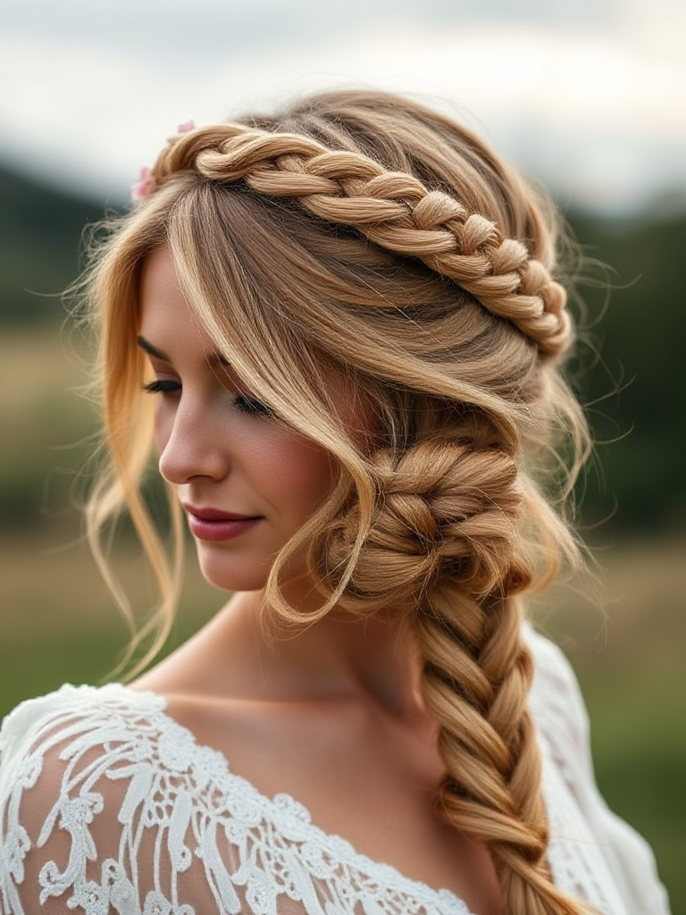 Boho Braided Updo