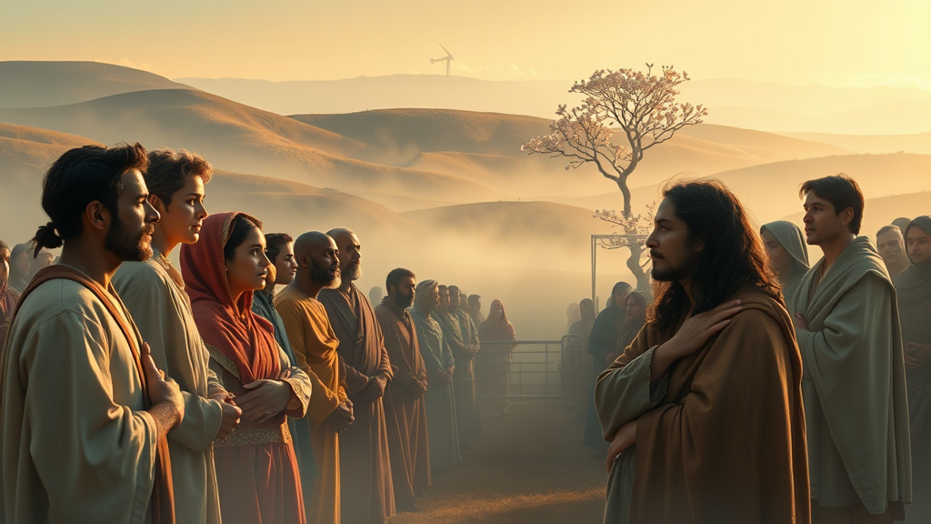 재개항 지연 속에서 인내와 신뢰를 상징적으로 표현한 풍경 이미지