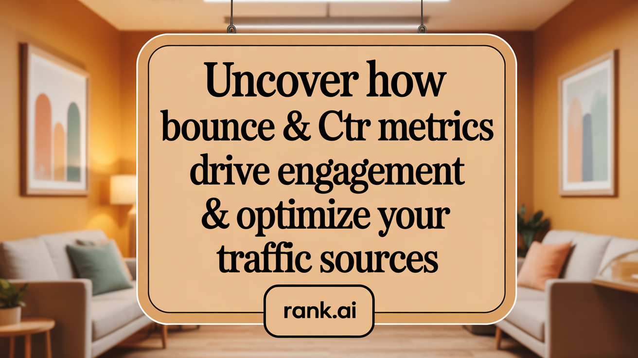 Uncover How Bounce &amp; CTR Metrics Drive Conversions &amp; Optimize Your Traffic Sources