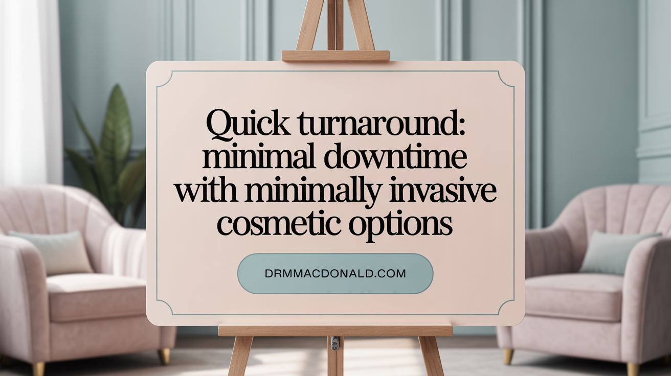 Quick Turnaround: Minimal Downtime with Minimally Invasive Cosmetic Options