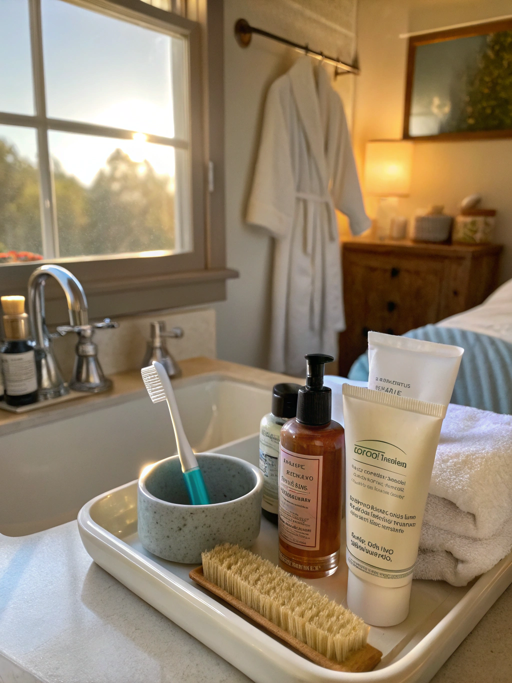 Woman practicing morning meditation as part of her daily self-care routine