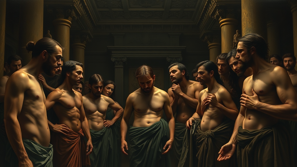 정신 건강과 약물 사용의 위험을 대표하는 묵상적인 장면