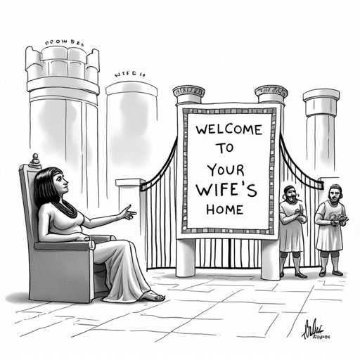 Study suggests ancient city had matriarchal society single-panel cartoon