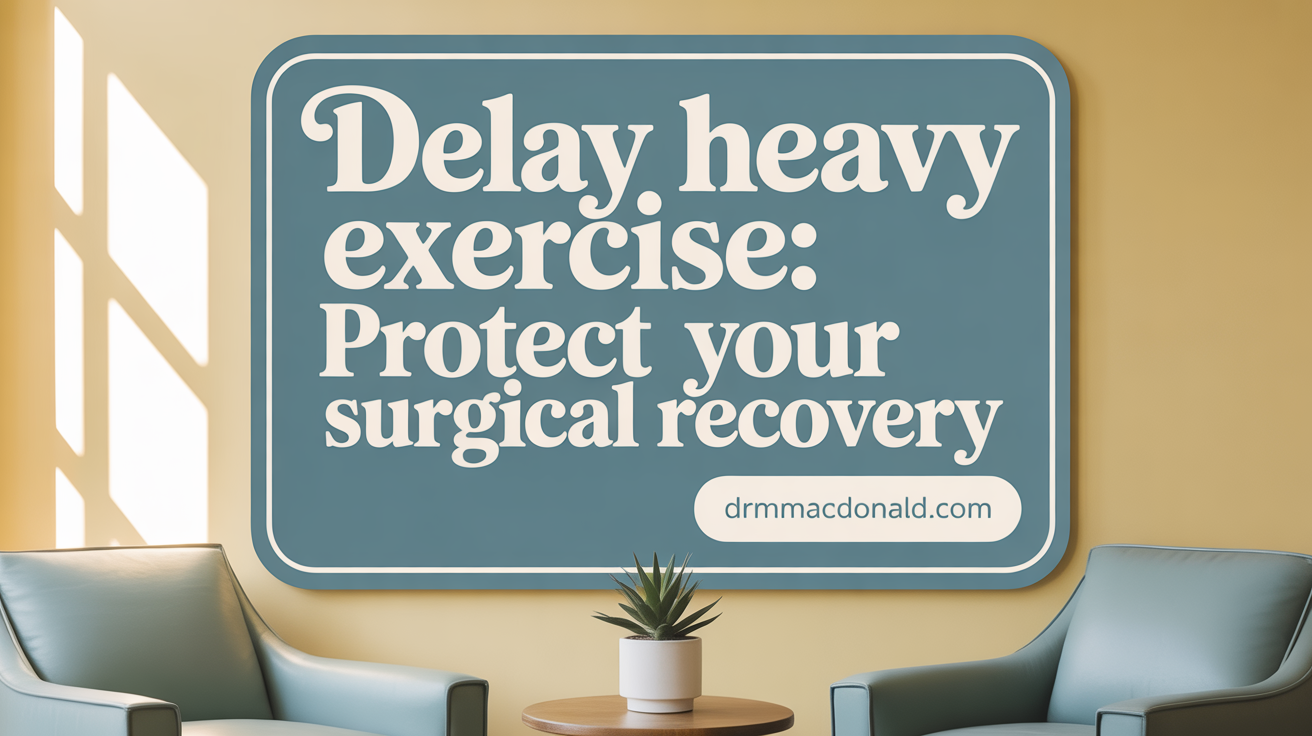Delay Heavy Exercise: Protect Your Surgical Recovery