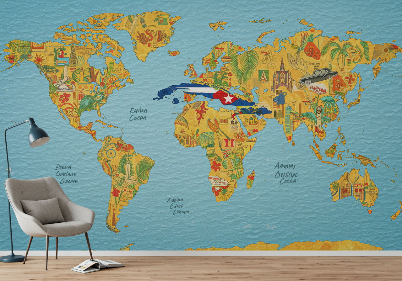 cuba on world map