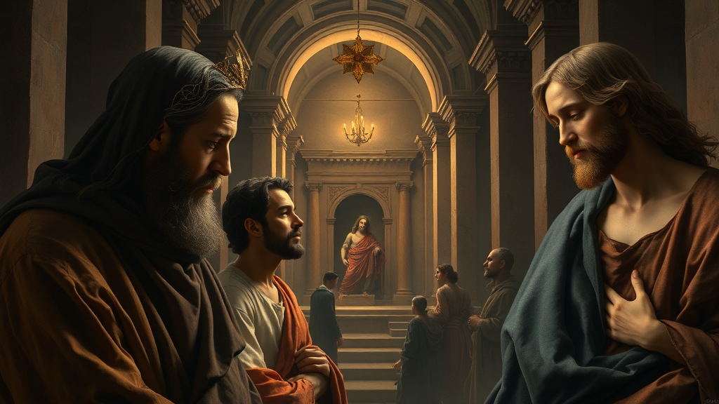 경제 안정과 신뢰를 상징적으로 표현하는 종교적 이미지