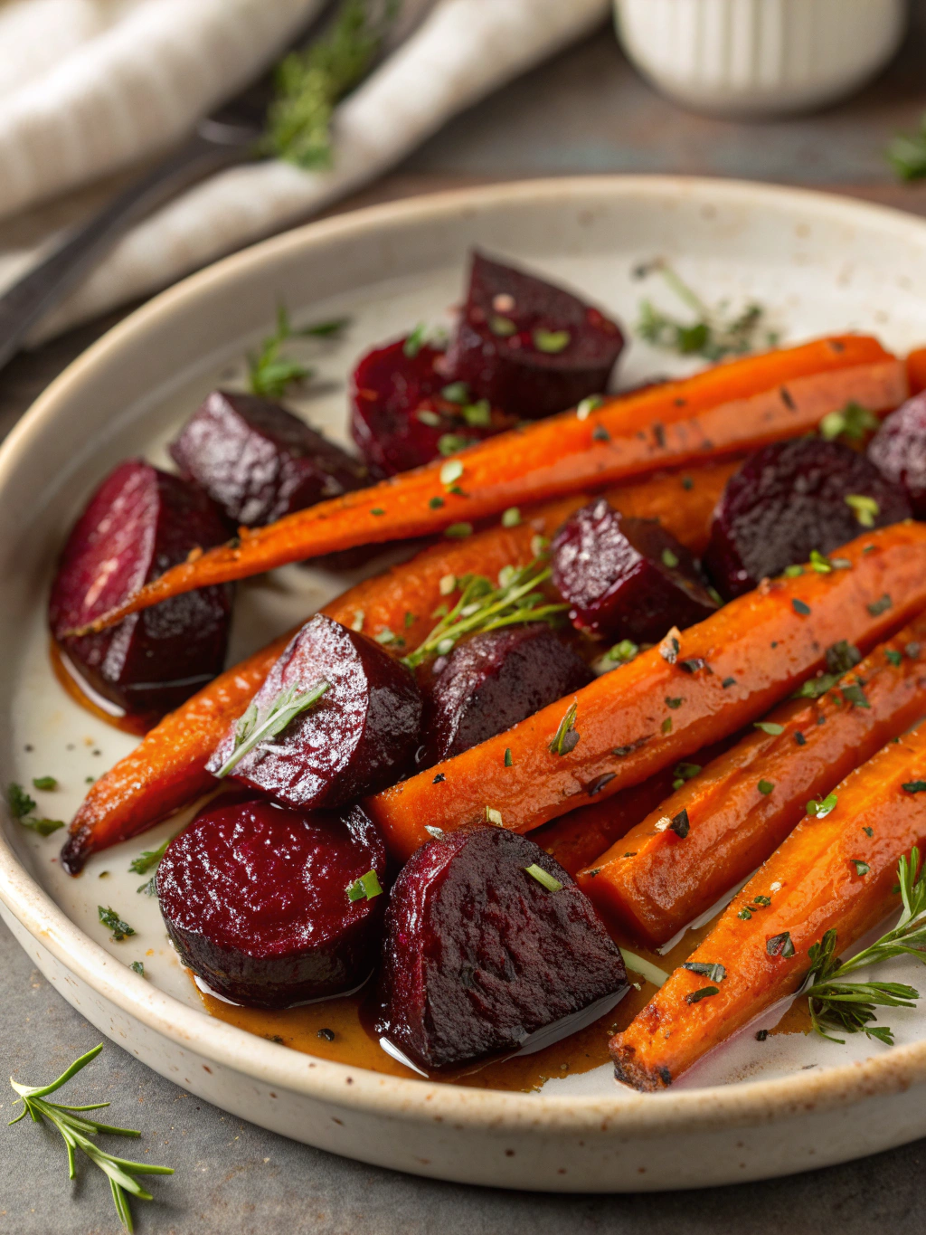 Ingredients for Balsamic Roasted Beets and Carrots