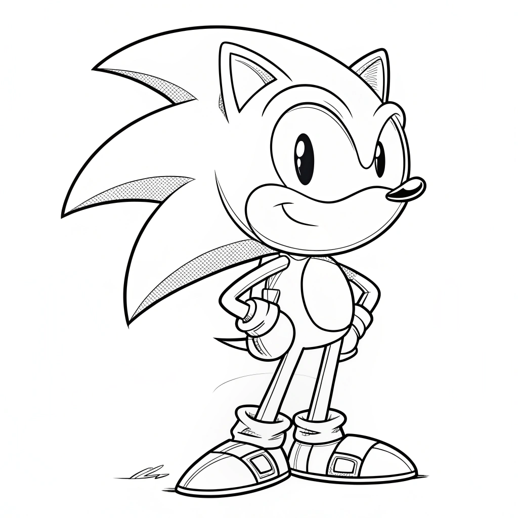 hyper sonic coloring pages