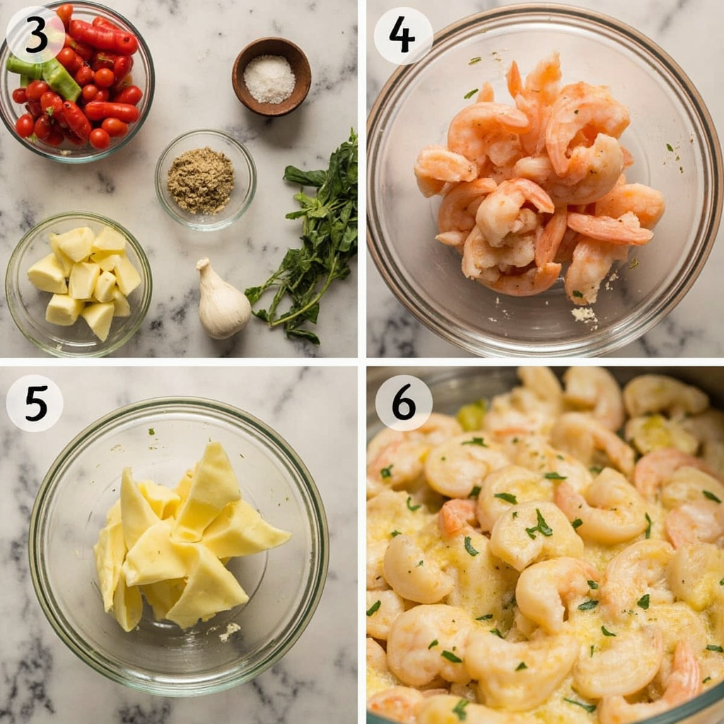 Garlic Shrimp Gratin Ingredients