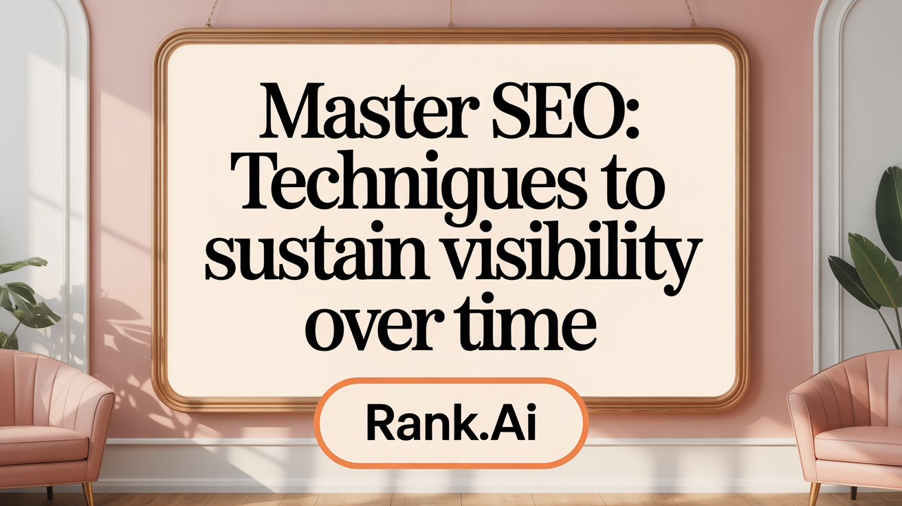 Master SEO: Techniques to Sustain Visibility Over Time