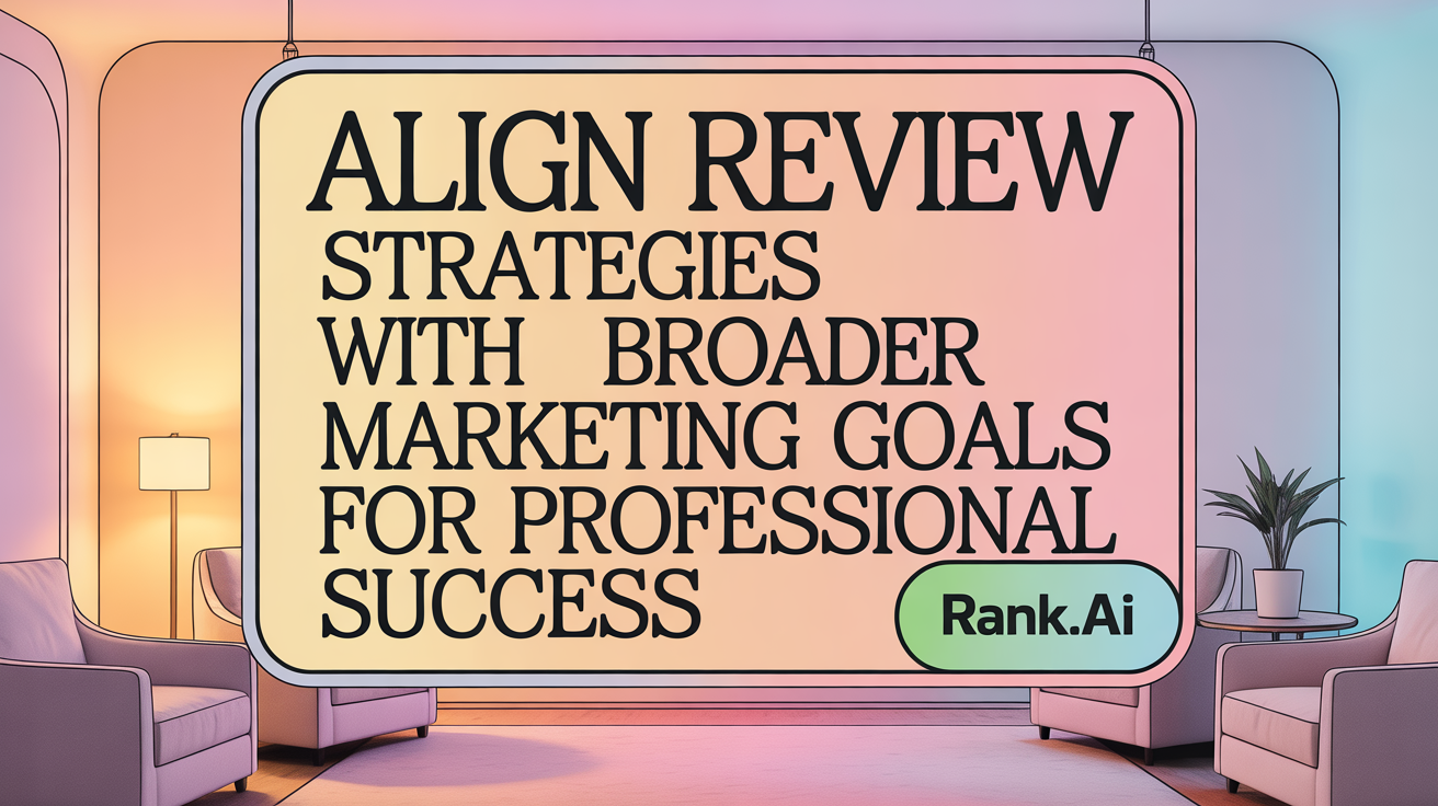 Align Review Strategies with Broader Marketing Goals
