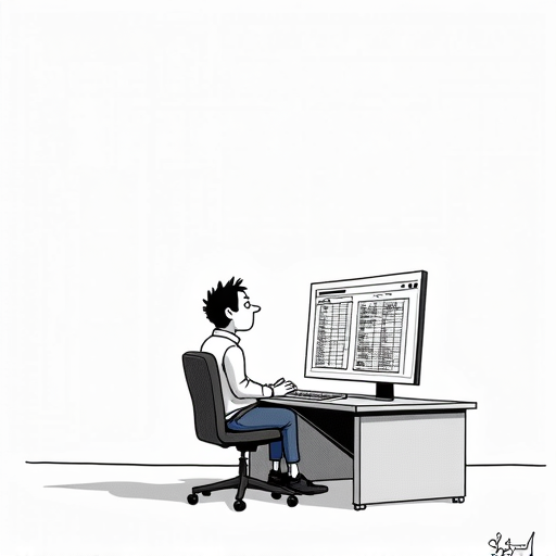 Google Introduces AI Feature in Sheets for Text Generation single-panel cartoon