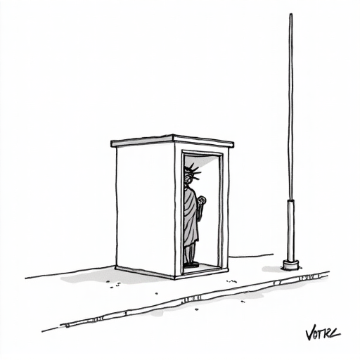 Zohran Mamdani leads in New York Democratic primary single-panel cartoon