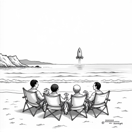 NASA's Crew-10 Mission Returns After Five Months in Space single-panel cartoon