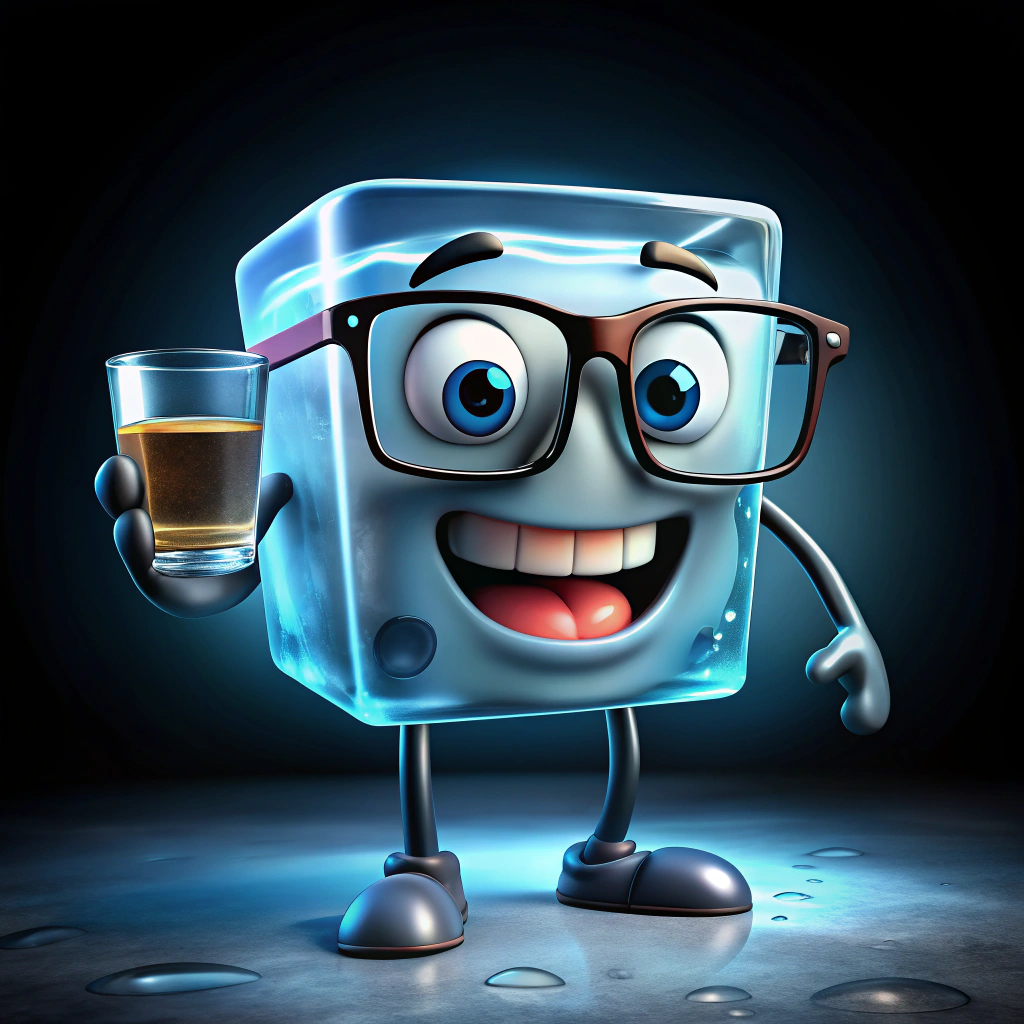 Cool Mascot Ice Cube | Animated Style Design