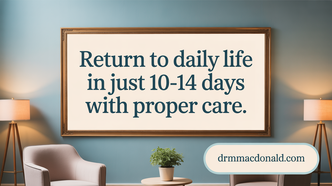 Return to daily life in just 10-14 days with proper care.
