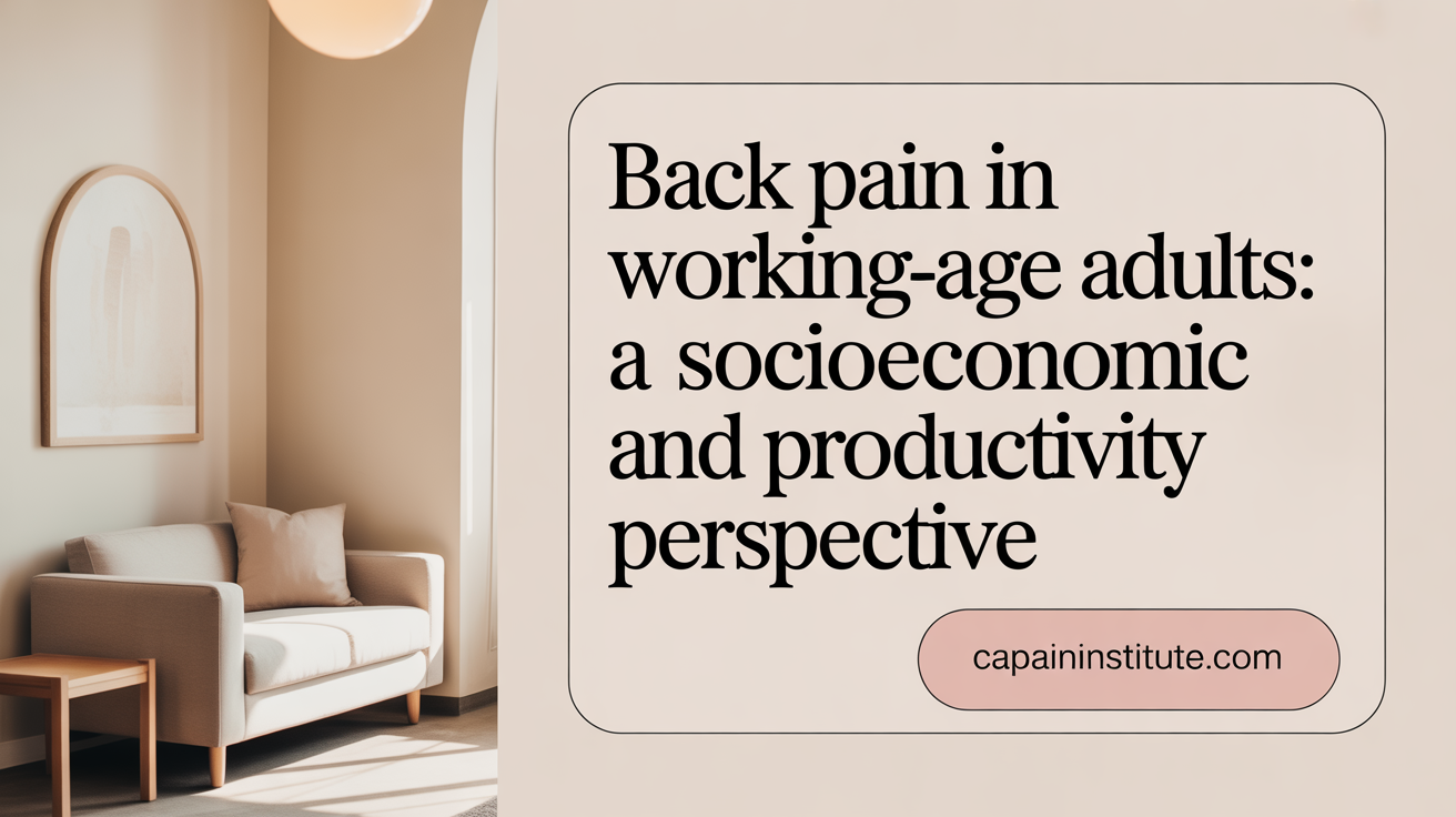 Back Pain in Working-Age Adults: A Socioeconomic and Productivity Perspective