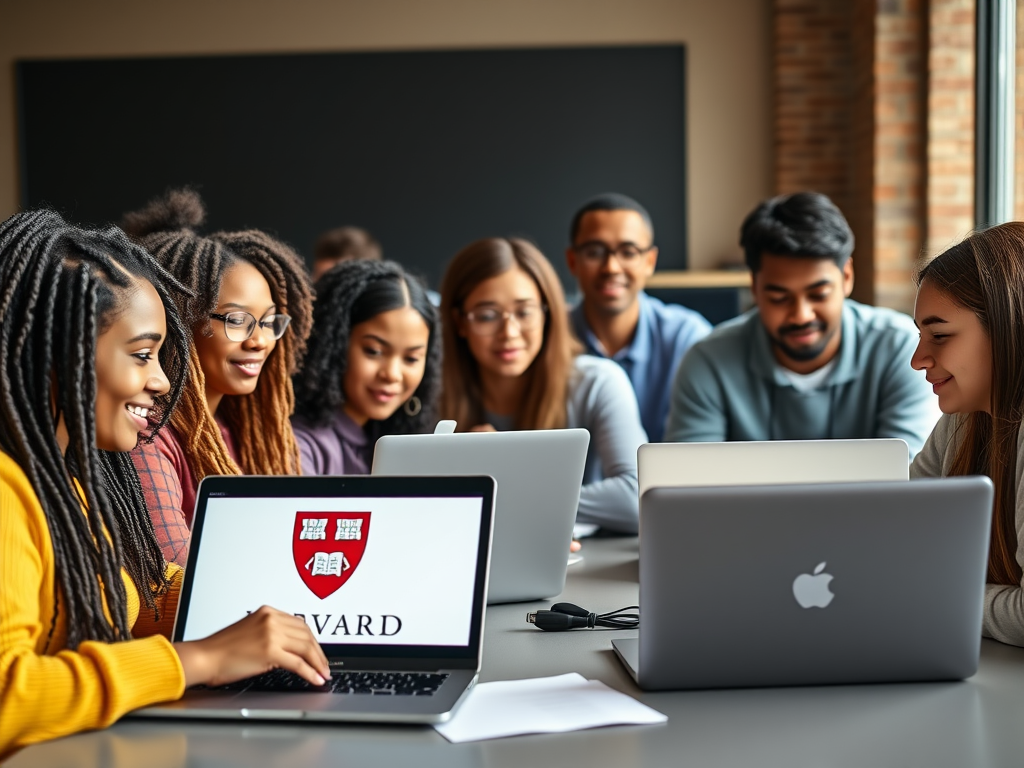 Harvard Free Online Courses 2 A diverse group of students taking Harvard online courses