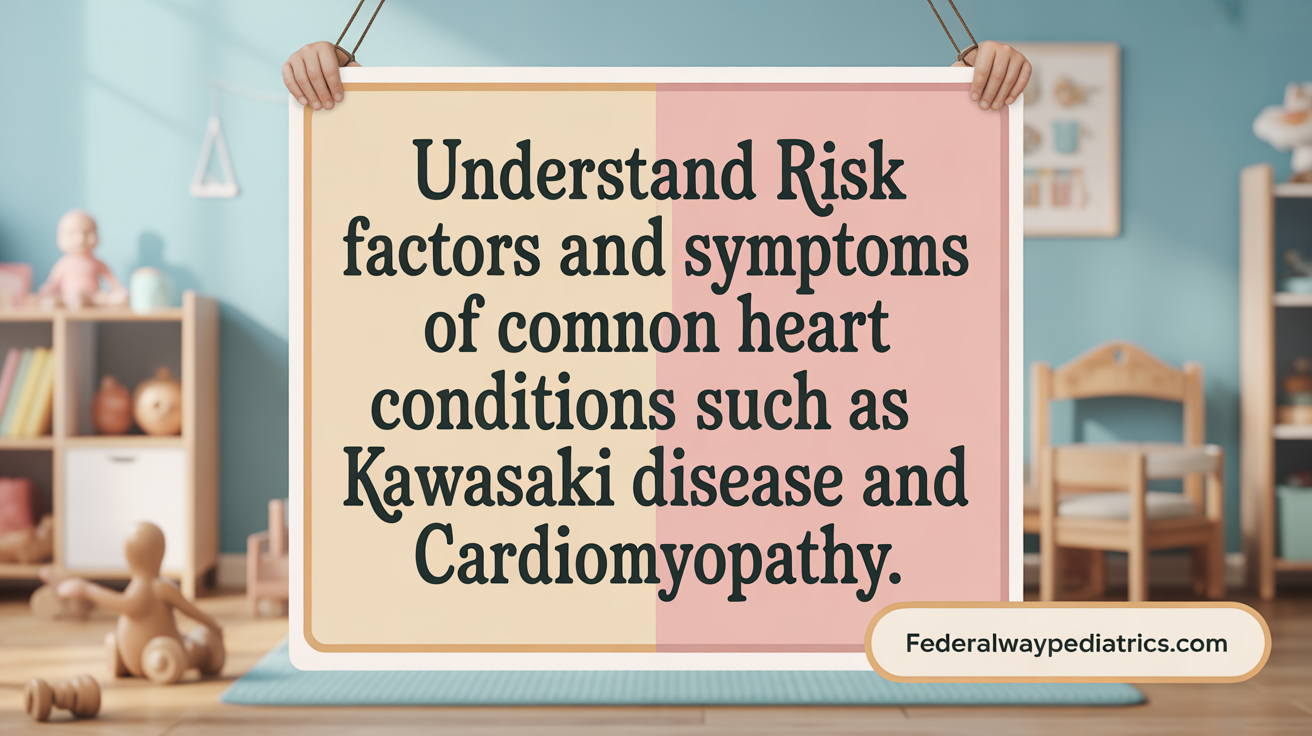 Know risk factors and symptoms of acquired heart conditions like Kawasaki disease and cardiomyopathy.