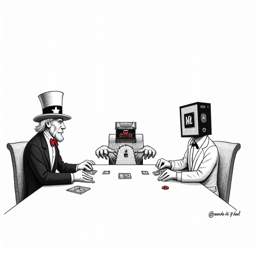 Nvidia and AMD to Share Chip Revenue with U.S. Government single-panel cartoon