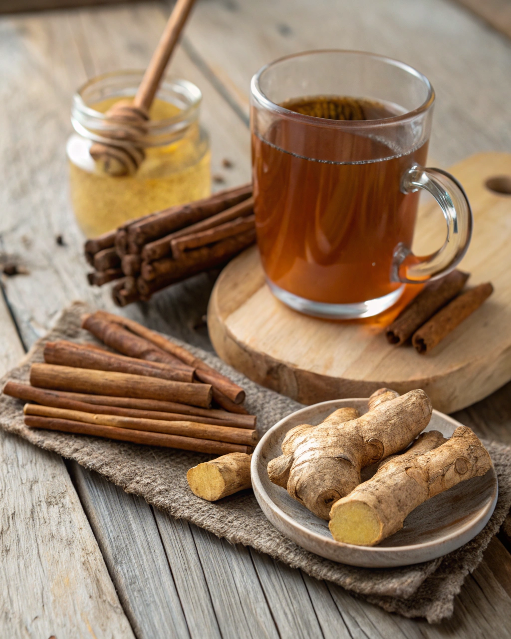 Crafting the Perfect Berberine Tea : The 3-Minute Magic Method 6 berberine tea ingredients laid out on clean white counter