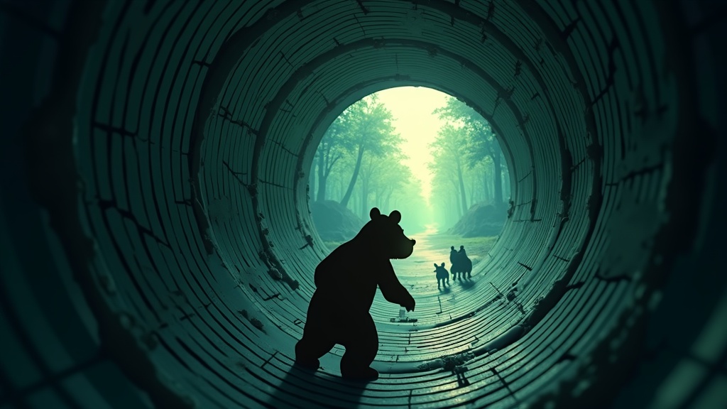 El oso protagonista de Bearly Escape usando sus habilidades especiales en el bosque durante nuestro análisis