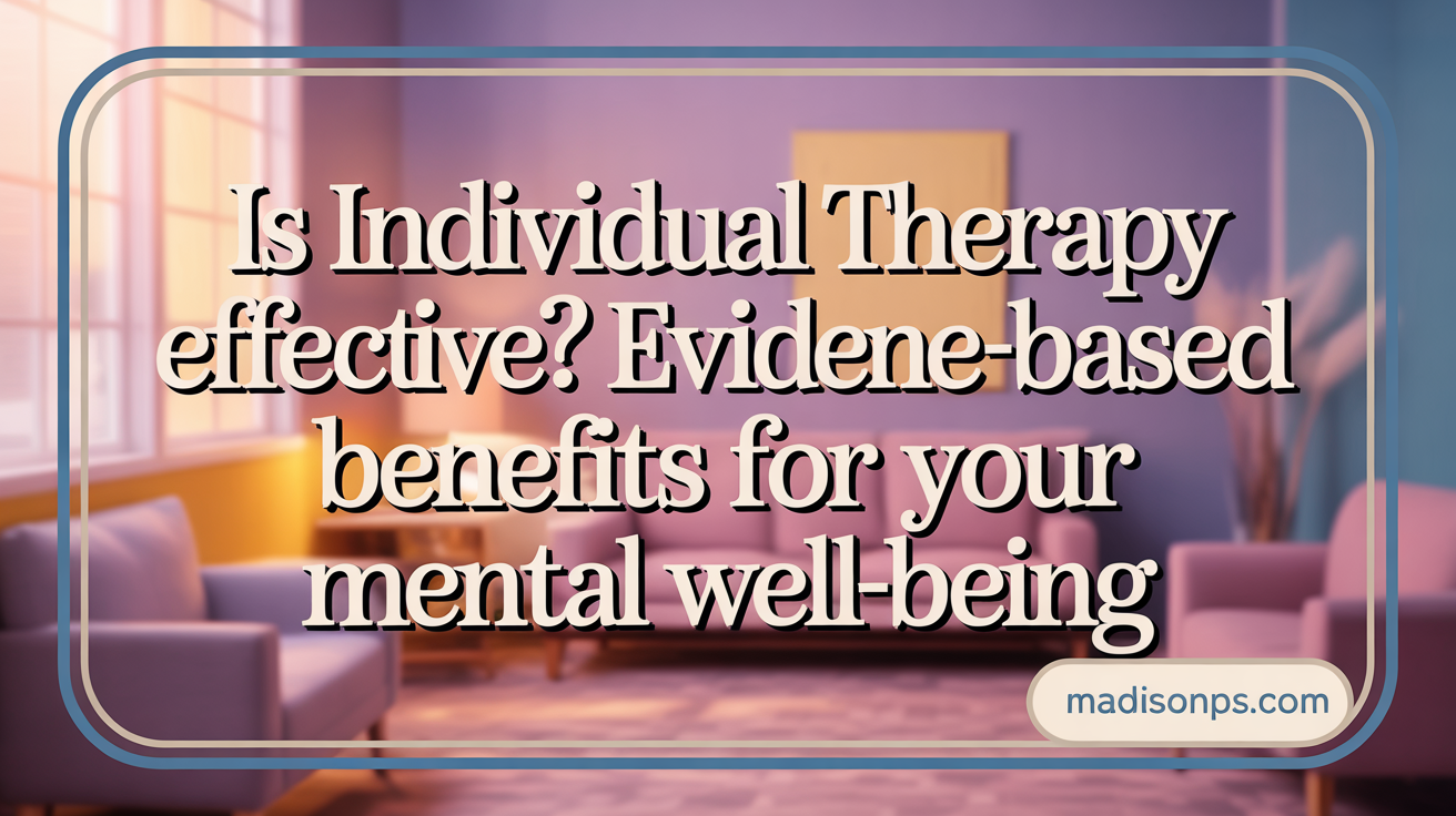 Is Individual Therapy Effective? Evidence-Based Benefits for Your Mental Well-Being