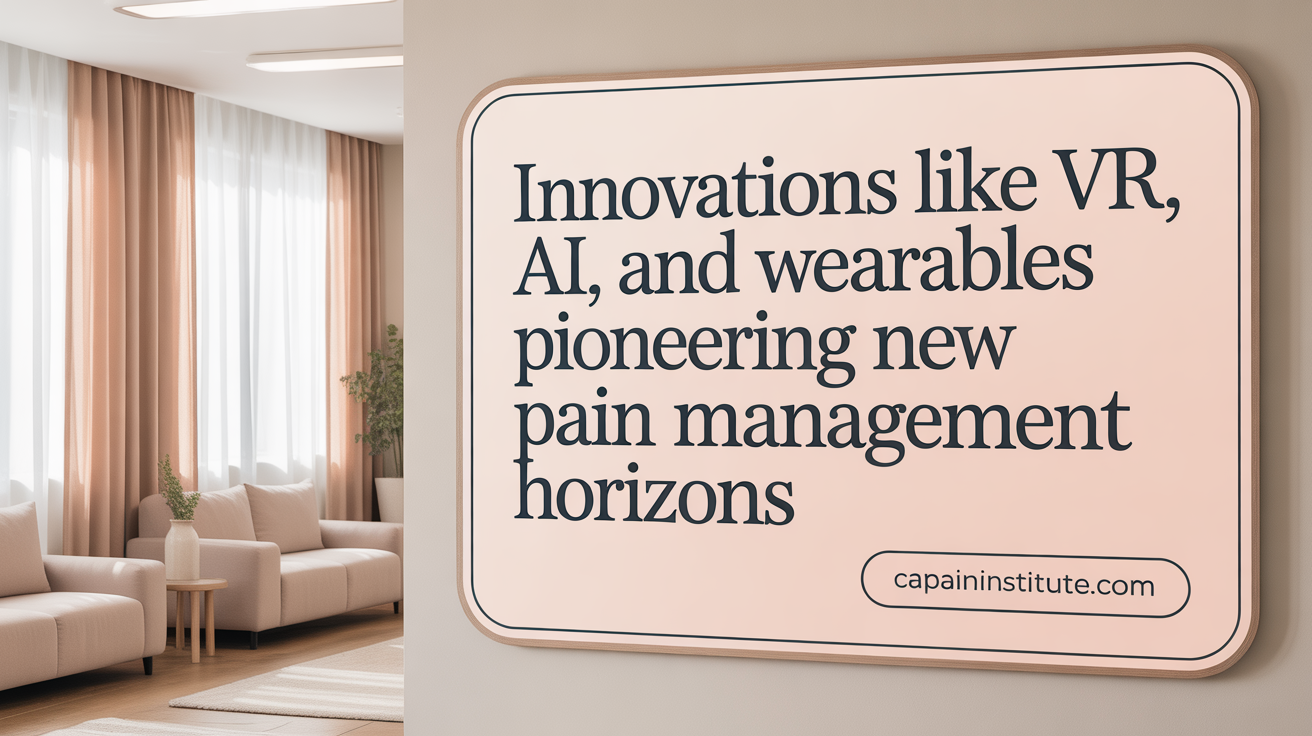 Innovations like VR, AI, and Wearables Pioneering New Pain Management Horizons