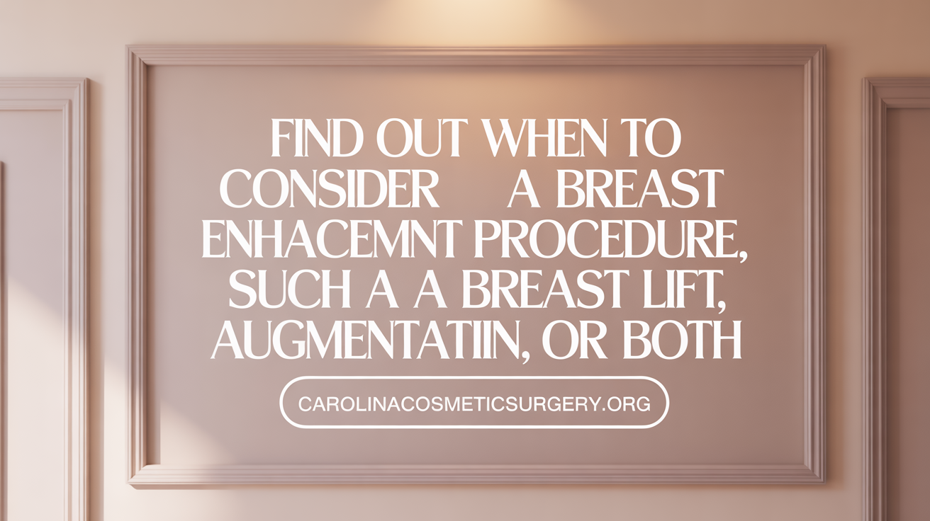 Find Out When to Consider a Breast Lift, Augmentation, or Both