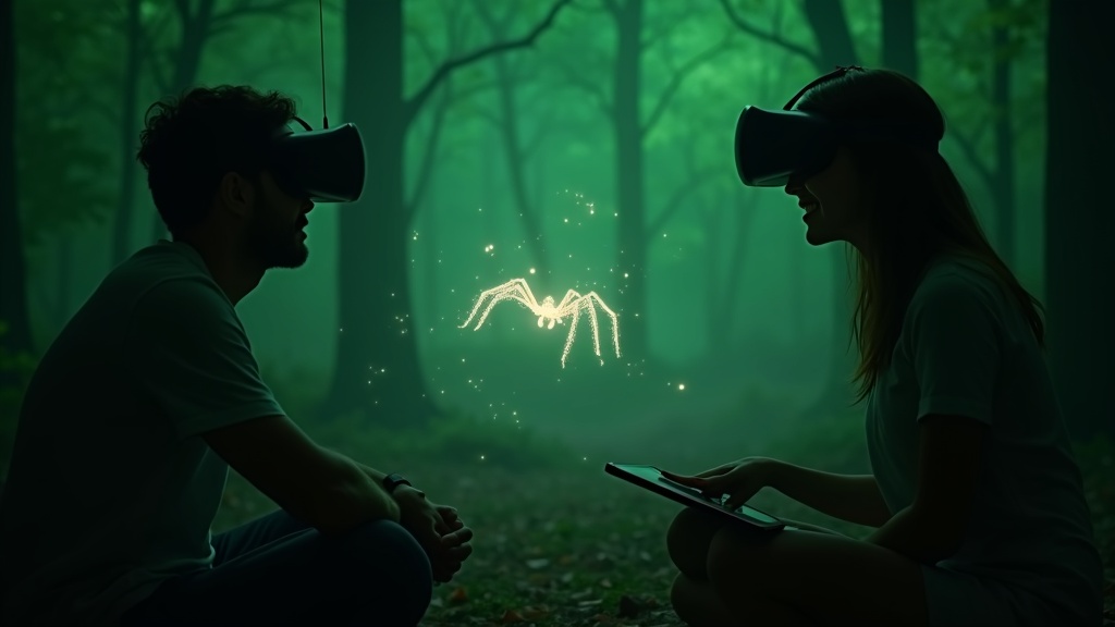Aplicación de la realidad virtual en una sesión de terapia para tratar la aracnofobia.