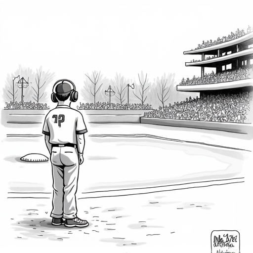 Fan banned for heckling Diamondbacks player at game single-panel cartoon