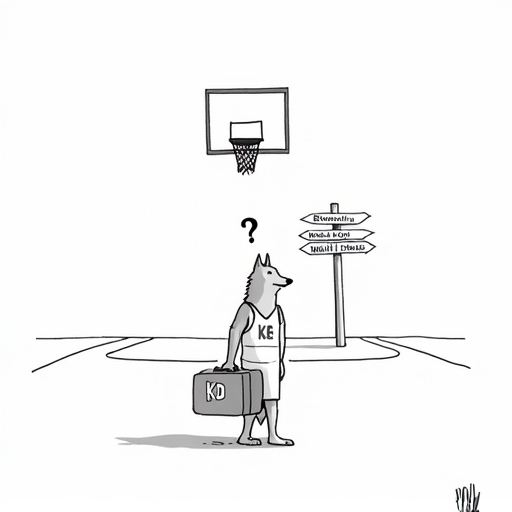 Timberwolves Emerge as Unexpected Fit for Durant Trade single-panel cartoon