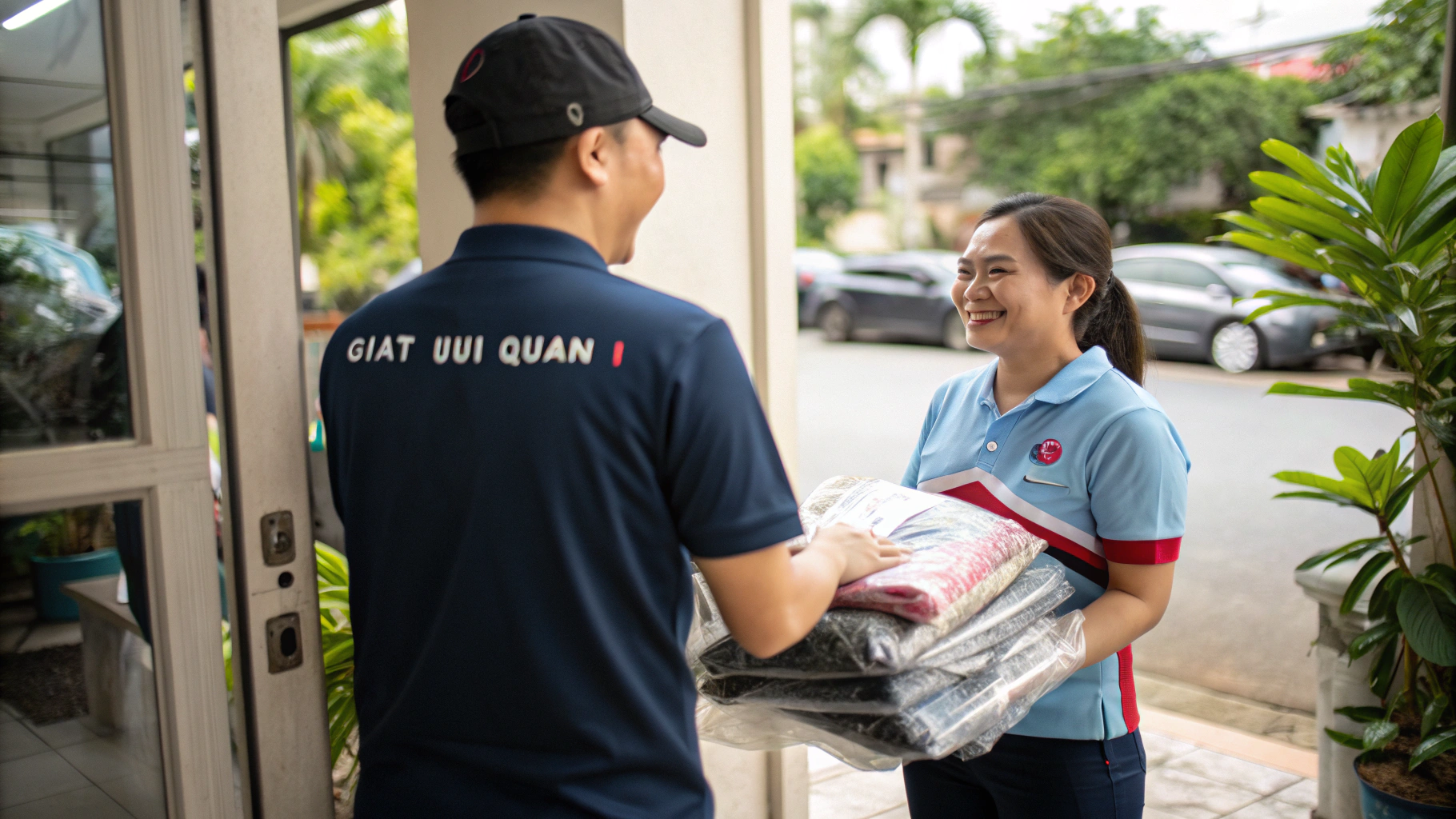 Dịch vụ giao nhận tận nơi của Giặt ủi Quận 1
