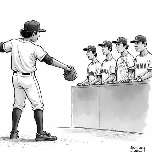 Pirates' Dennis Santana Suspended for Aggressive Conduct single-panel cartoon