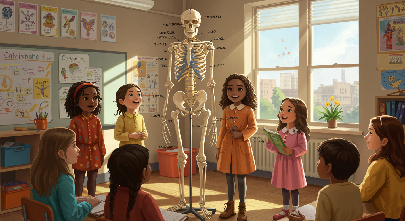 labeled skeleton
