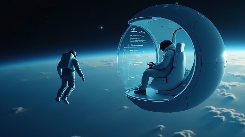 Réplica del módulo lunar utilizado en la Experiencia Luna Virtual Zone