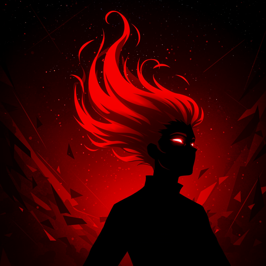 red and black pfp