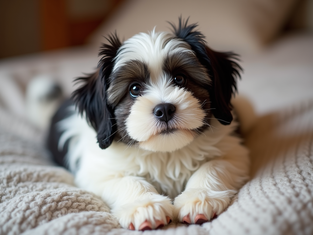 Havanese cuddling