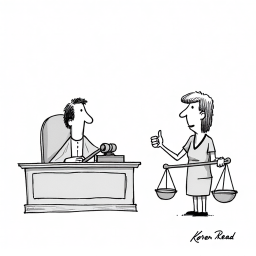 Karen Read Acquitted of Murder in Boyfriend's Death single-panel cartoon